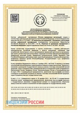 Приложение к сертификату для ИП Ногинск Сертификат СТО 03.080.02033720.1-2020